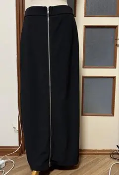 GU ジーユー　フロントジップナローロングスカートQ ブラック xl LL