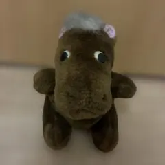 馬？ぬいぐるみ ブラウン 茶色 ムーミン風 昭和レトロのサムネイル