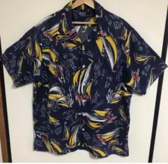 コ*ー様 【希少L】【好配色】 90s ポロ ラルフローレン アロハ レーヨン