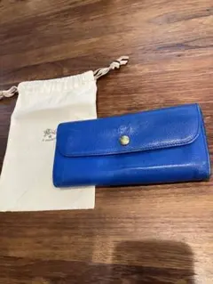 イルビゾンテ　希少カラー　レザー長財布 青色 ブルー