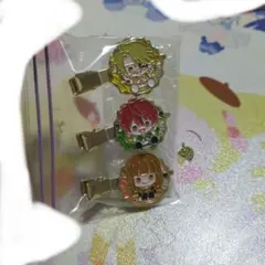 開封のみ　カラフルピーチ　 メタルヘアクリップ　 3個セット