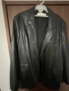 フェイクレザーオーバーサイズブレザー