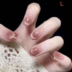 KMY071 L 猫目石　ネイルチップ ネイルアート　ネイルパーツ　量産型