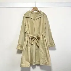 トゥモローランド フード スプリングロングコート 軽アウター リボン ベージュのサムネイル