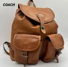 COACH ブラウン レザーリュック
