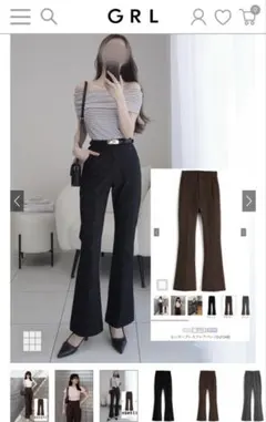 センタープレスフレアパンツ ru1248