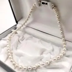 ☆極上品☆アコヤ本真珠ネックレス照り強しSILVER刻印６.5〜７mm43cm