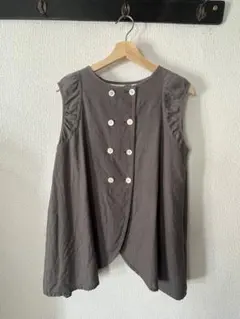 定価2.4万✴︎BEARDSLEY リネンフリルハオリ カーディガン カーキ 