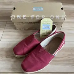 TOMS 赤 スリッポン エスパドリーユ