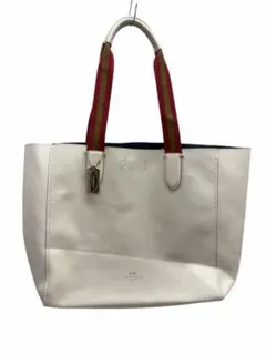 ④COACH トートバッグ　F12107　レザー　ホワイト　コーチ