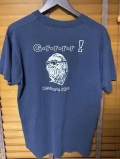 【90s・シングルステッチ】ヴィンテージ Tシャツ ゴリラ 紺 L相当