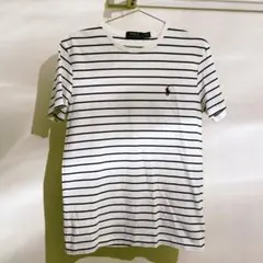 Polo Ralph Lauren 白黒ストライプ Tシャツ XS
