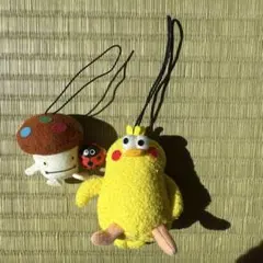 ポインコ兄弟(兄) ドコモダケ　ぬいぐるみ マスコット 2点セット