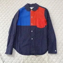 稀少 コムデギャルソン クロップド シャツ ドット ブラウス 長袖 