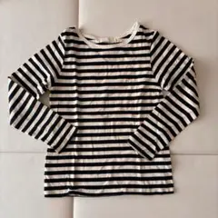 さ*や様 ストライプ 長袖カットソー ホワイト　ブラック　長袖　Tシャツ　ボーダ