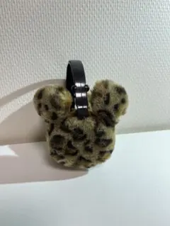 ヒョウ柄ミッキーファー耳あて・イヤーマフ