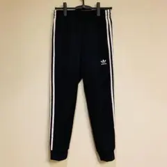 adidasトラックパンツ ジャージ ブラック 黒 3本ライン　Sサイズ