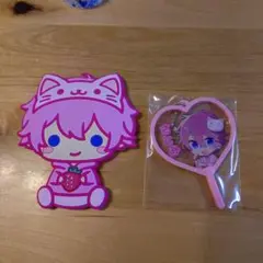 すとぷり さとみ あにまるミラー うちわキーホルダー 2点セット