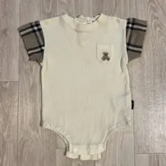 POLO アイボリー 半袖ロンパース 70