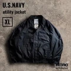 00s米軍US.NAVYユーティリティジャケット黒XL実物DSCPジッパーフライのサムネイル