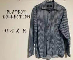 PLAYBOY COLLECTION プレイボーイ シャツ 長袖 M ネイビーのサムネイル