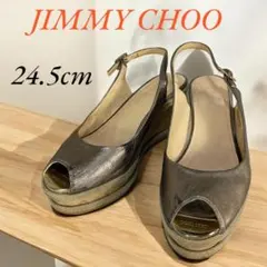 【送料無料】JIMMY CHOO ジミーチュウ サンダル ゴールド 24.5cm