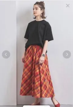 UNITED ARROWS フレアスカート ブルー色のサムネイル
