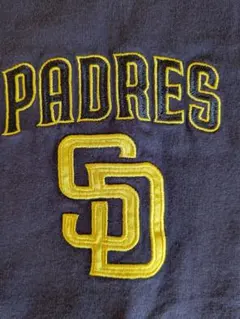 MLB/ 別注 ワッペン刺繍 ビッグシルエット半袖Tシャツ　パドレス　Mのサムネイル