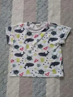 さかなプリントTシャツ 90cm　記名なし　赤ちゃん本舗　海のいきもののサムネイル