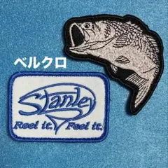 B192 フィッシング　米国釣具　スタンレー刺繍パッチ　他　ベルクロ