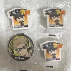 ハイキュー 月島蛍 影山飛雄 缶バッジ 消しゴム くら寿司 ビッくらポン
