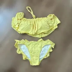 水着　ビキニ　フリフリ　黄色　セパレートのサムネイル