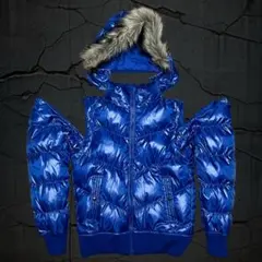 テカテカダウンベスト