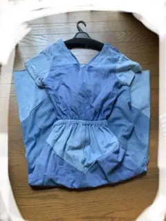 ロンハーマン ロングマキシ丈デニムスカート パッチワークダメージ加工