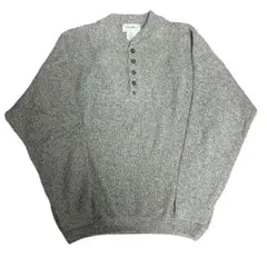 エディーバウアー　白タグ　90s ヘンリーネック　ニット　コットン