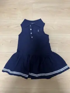 Ralph Lauren ネイビー ノースリーブ ポロシャツ ワンピース 100