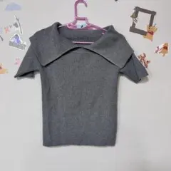 GRLオフショルダー セーター 半袖