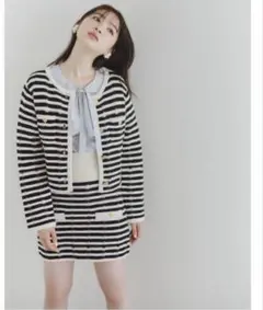 スナイデル　ツイードライクニットミニスカート