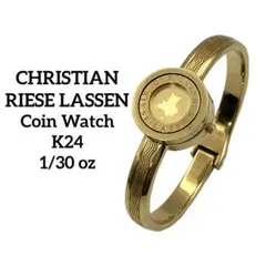 金貨時計　【美品・稼働】　クリスチャンラッセン1/30oz クオーツ Yahoo!オークション -「クリスチャンラッセン 時計」(レディース