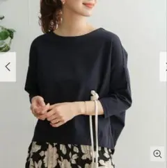 URBAN RESEARCH DOORS コットンバックタック七分袖プルオーバー