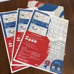Expo 2025 大阪関西万博 パンフレット 公式マップ　3枚　クリアファイル