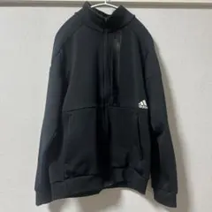 adidas ブラック ジップアップジャージ S