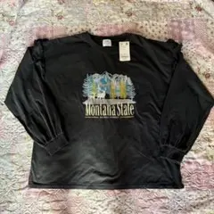 coen Montana State 長袖Tシャツ Lサイズ ダークグレー