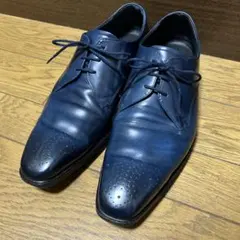 Runwalk ビジネスシューズ ネイビー プレーントゥのサムネイル