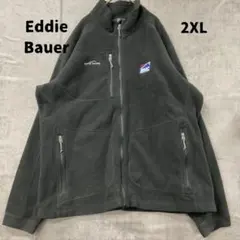 エディーバウアー フリースジャケット 黒 USA古着 人気 ロゴ入り【7291】