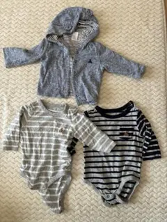baby GAP ロンパース/クマ耳パーカー 3-6ヶ月 60cm 男の子 春服