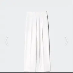 UNIQLO ワイドタックパンツ　ホワイト　XS