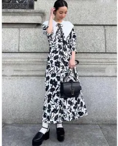 スナイデル　snidel ビッグカラープリントワンピース