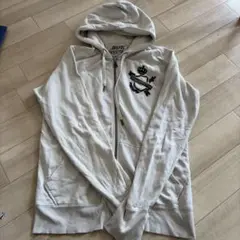 DIESEL ホワイトグレー　フルジップパーカー