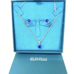 新品✨ネックレスとイヤリングセットEFFY製品ジュエリー　サファイア風